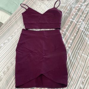 COPY - Lucy in the sky skirt set in burgundy purple. Sz medium
